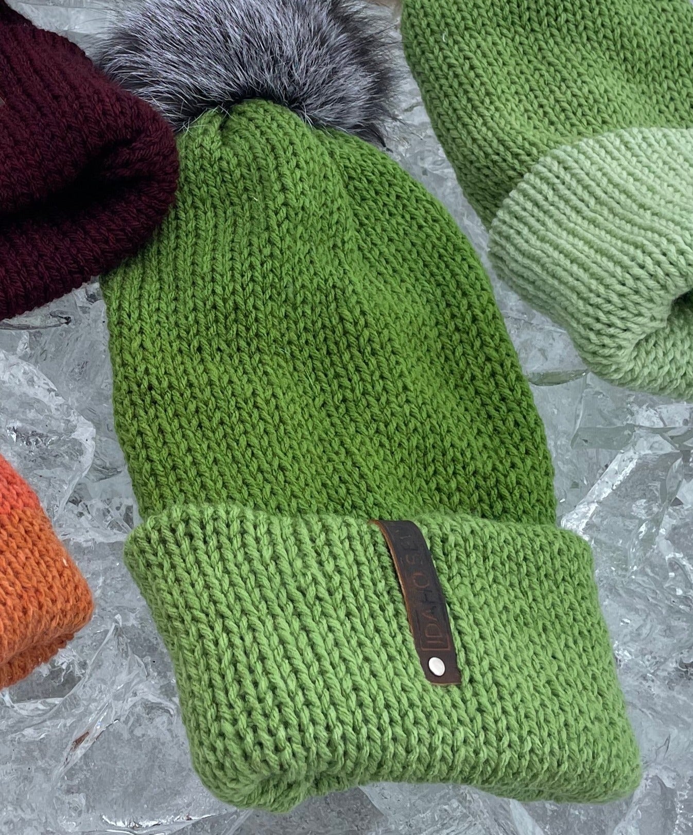 Moss Green Fox Beanie