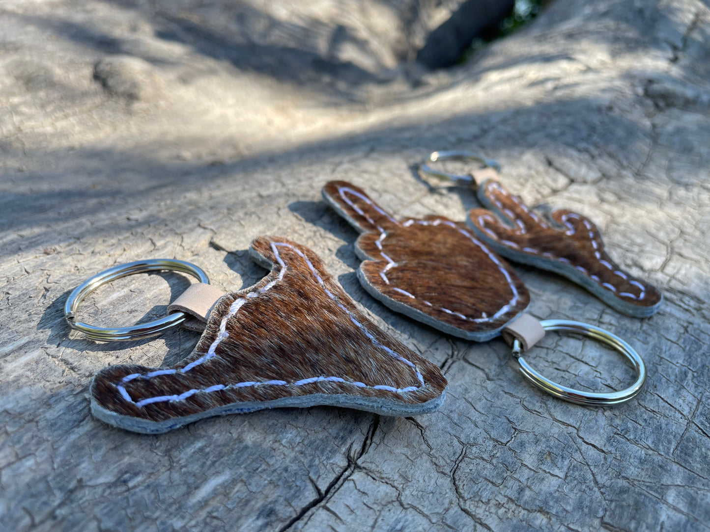 Cowhide Keychains