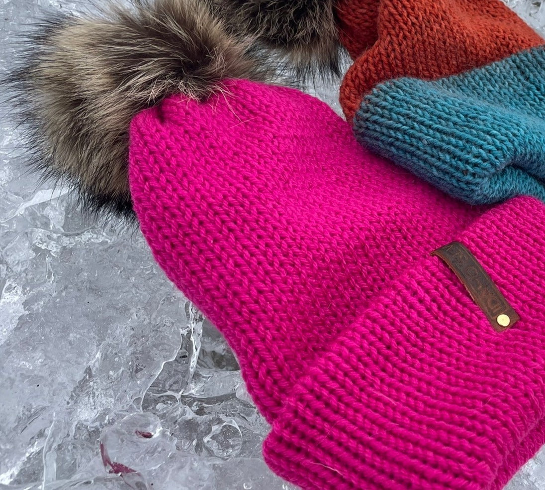 Pink Raccoon Beanie