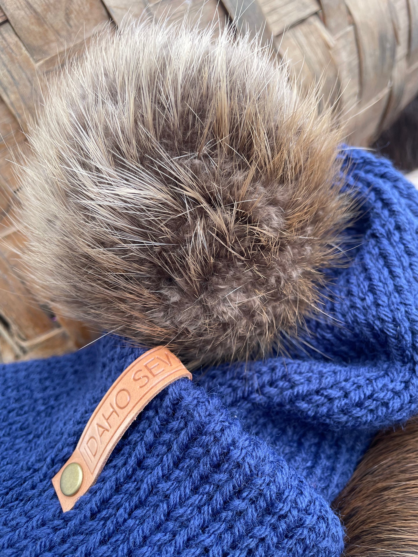 Navy Beaver Beanie