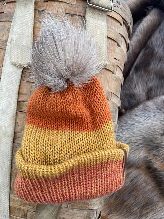 Orange Reindeer Beanie