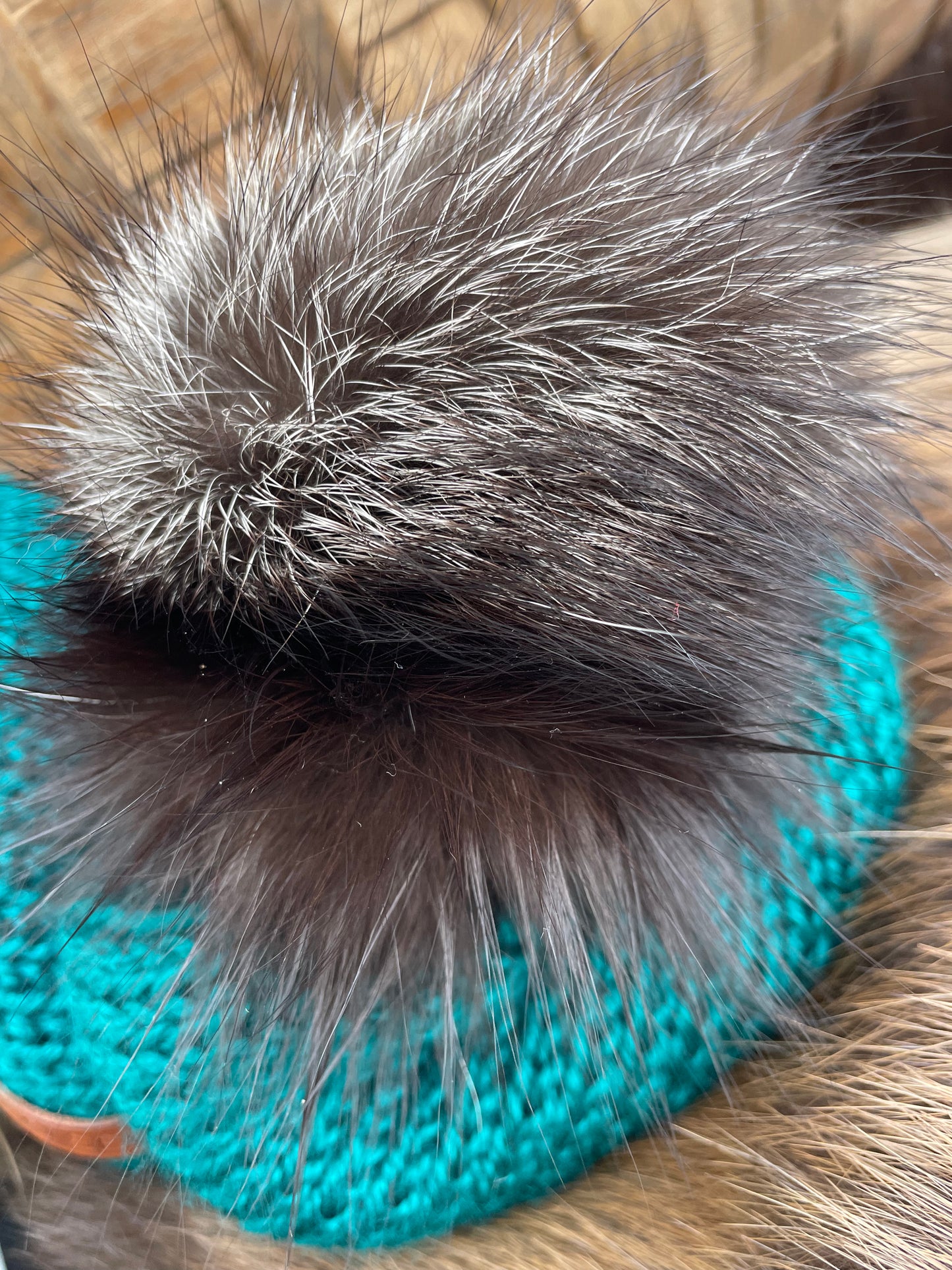 Teal Fox Beanie