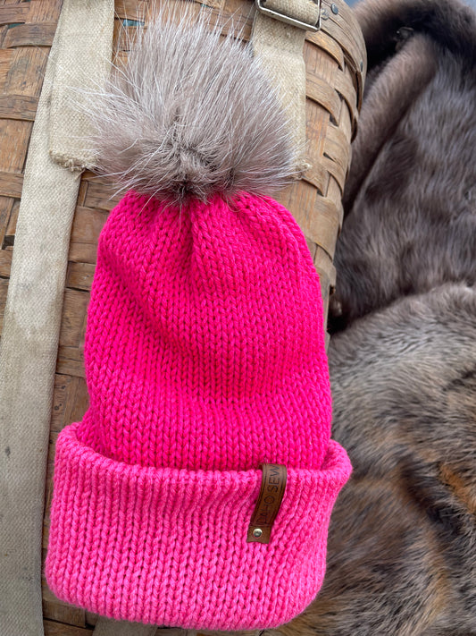 Pink Reindeer Beanie